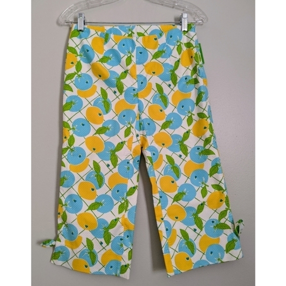 🆕 Lilly Pulitzer Millicent Capri in White Citron - Picture 1 of 5